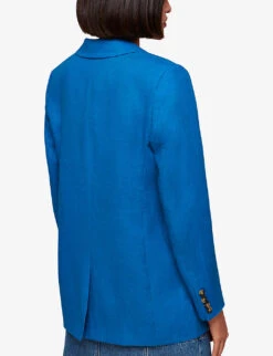 Whistles Lucy Relaxed-fit Linen Blazer 8 Whistles Lucy Relaxed-fit Linen Blazer -The Fashion Shop R04153120 BLUE ALT03