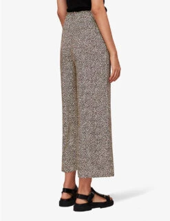 Whistles Dashed Leopard-print Relaxed-fit Woven Trousers -The Fashion Shop R04153122 MULTICOLOURED ALT03