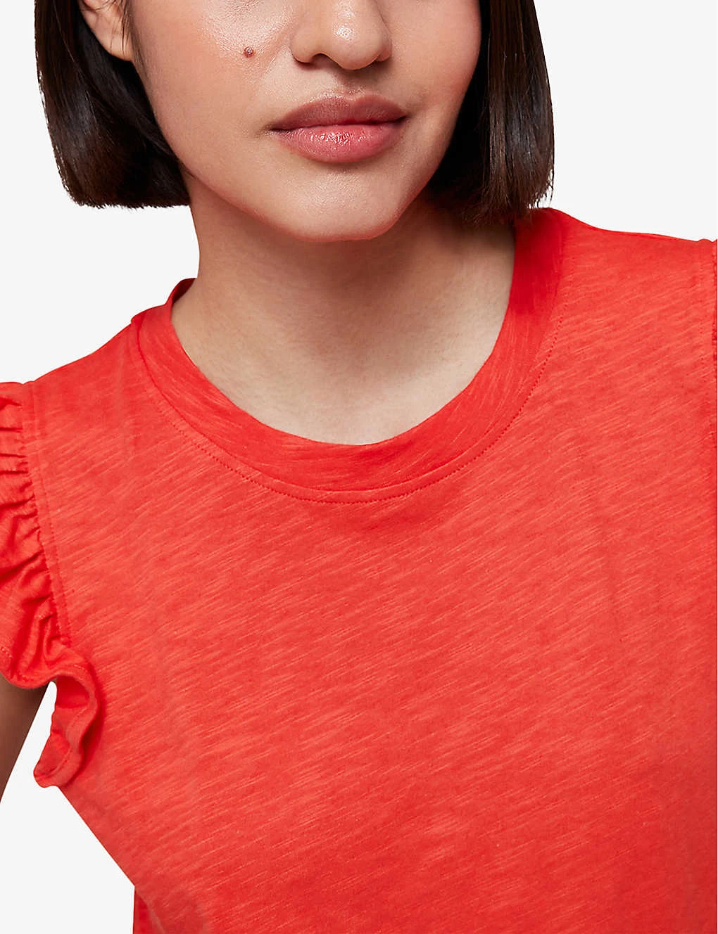 Whistles Frilled Cap-sleeved Cotton T-shirt 5 Whistles Frilled Cap-sleeved Cotton T-shirt - Image 5