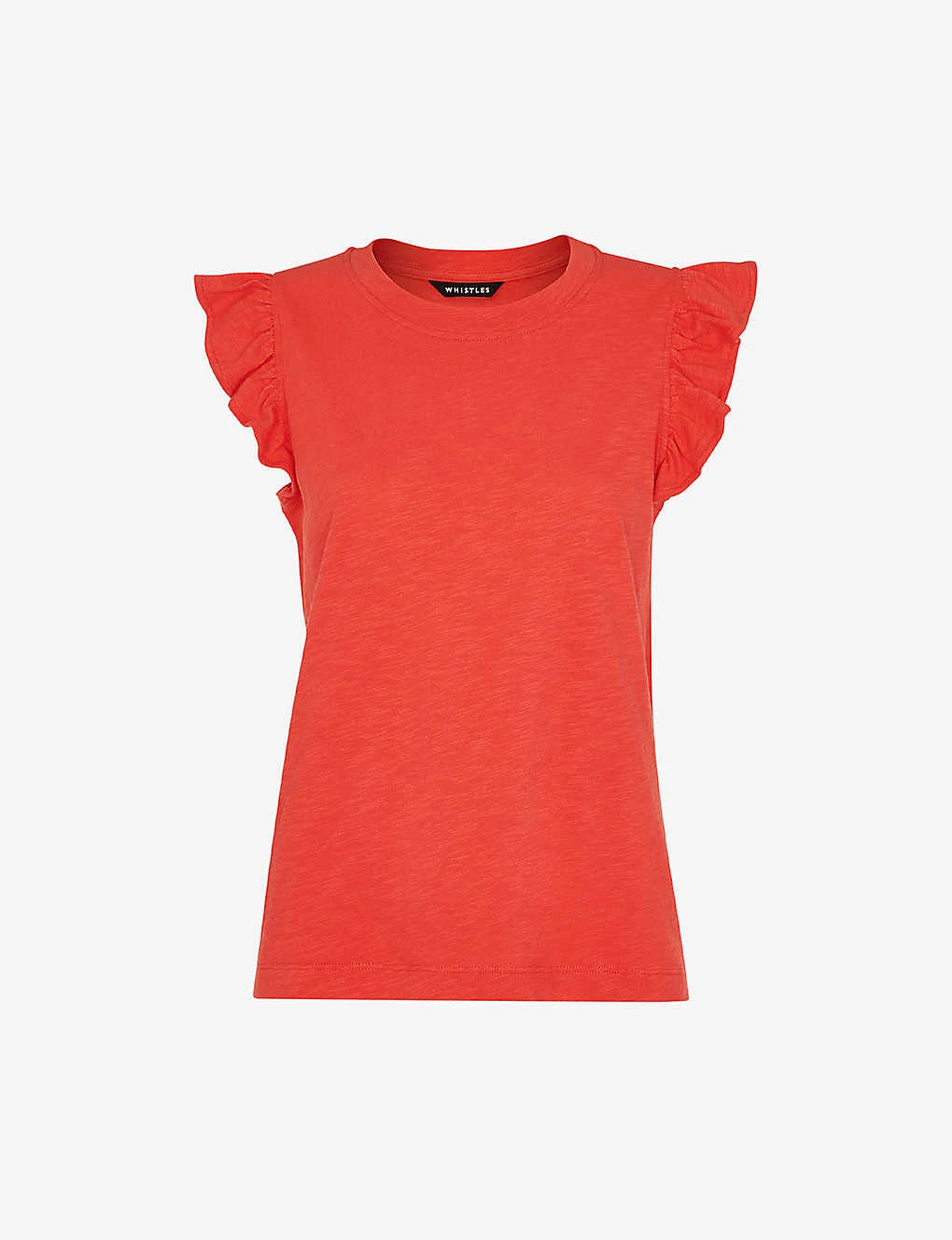 Whistles Frilled Cap-sleeved Cotton T-shirt 1 Whistles Frilled Cap-sleeved Cotton T-shirt