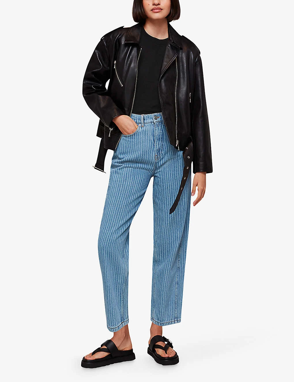 Whistles Frilled Cap-sleeved Cotton T-shirt 2 Whistles Frilled Cap-sleeved Cotton T-shirt - Image 2