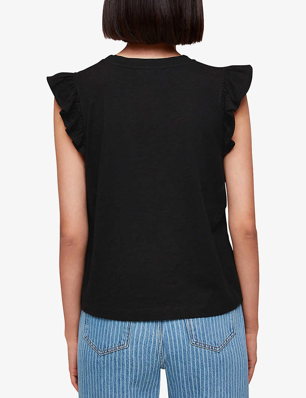 Whistles Frilled Cap-sleeved Cotton T-shirt 4 Whistles Frilled Cap-sleeved Cotton T-shirt - Image 4