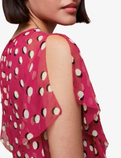 Whistles Moon Spot-print Woven Midi Dress 9 Whistles Moon Spot-print Woven Midi Dress -The Fashion Shop R04159529 MULTICOLOURED ALT04