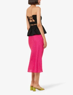 Whistles Floral-print Stretch Recycled-polyester Midi Skirt -The Fashion Shop R04162643 MULTICOLOURED ALT03