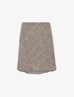 Whistles Dashed Leopard-print Woven Mini Skirt