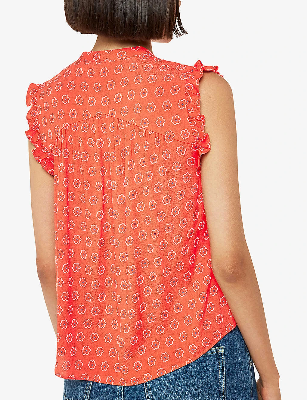 Whistles Frill-sleeve Floral-print Woven Top 4 Whistles Frill-sleeve Floral-print Woven Top - Image 4