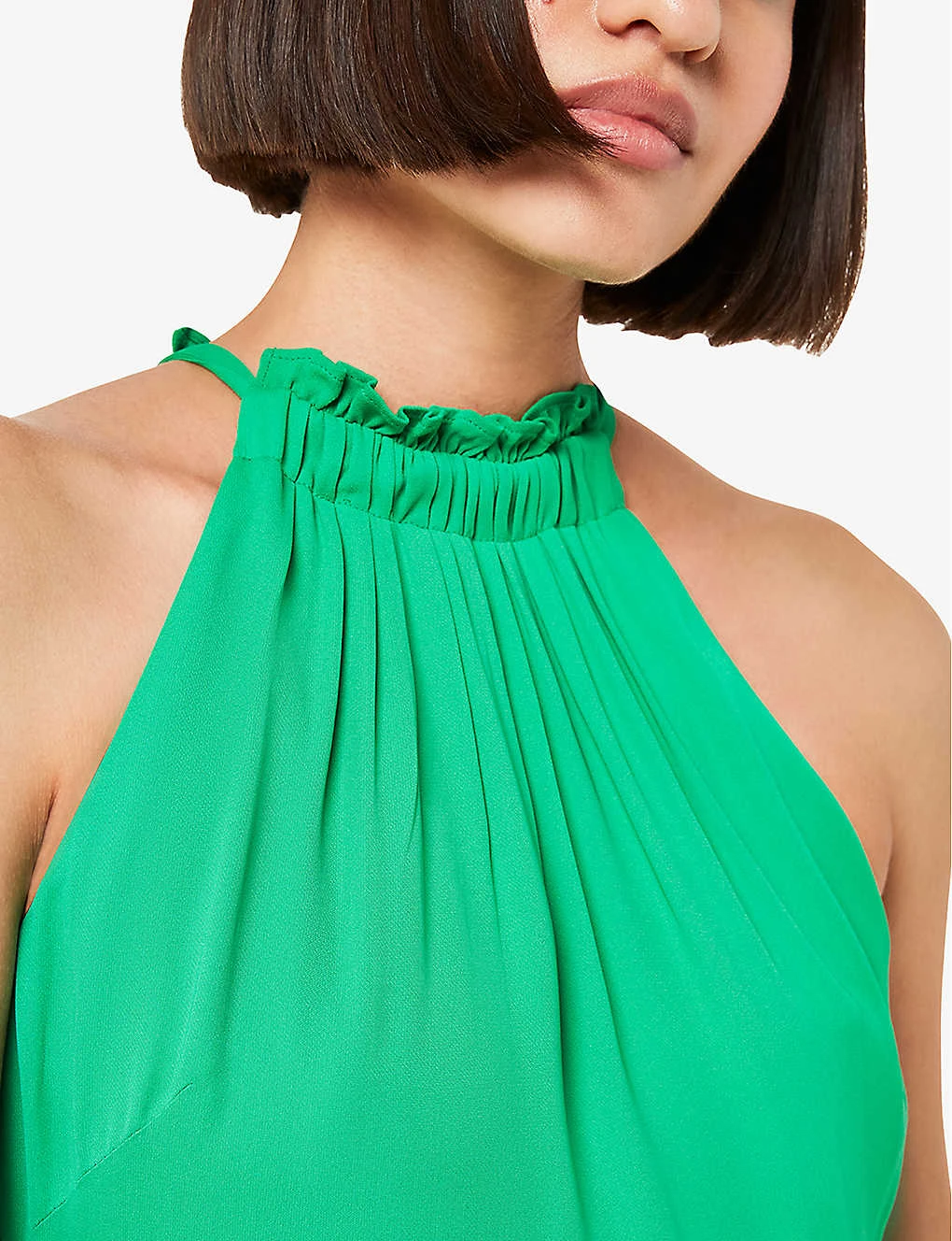 Whistles Eliza Halterneck Side-slit Woven Midi Dress 5 Whistles Eliza Halterneck Side-slit Woven Midi Dress - Image 5