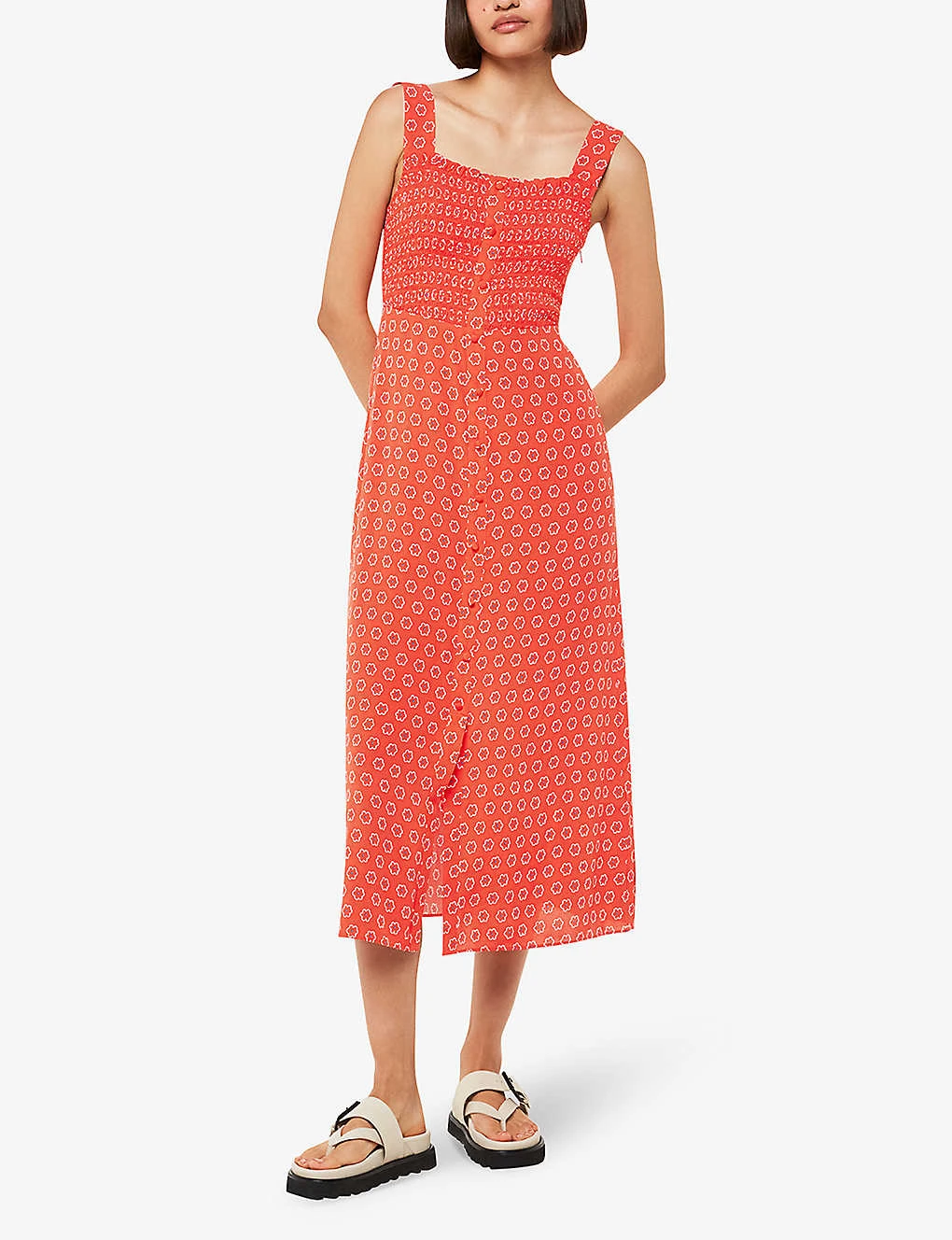 Whistles Macie Floral-print Woven Midi Dress 2 Whistles Macie Floral-print Woven Midi Dress - Image 2