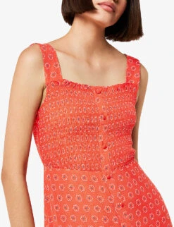 Whistles Macie Floral-print Woven Midi Dress 7 Whistles Macie Floral-print Woven Midi Dress -The Fashion Shop R04171989 MULTICOLOURED ALT02