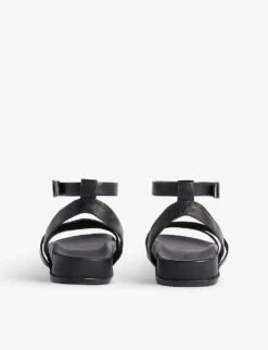 Whistles Gaia Asymmetric Strappy Leather Sandals -The Fashion Shop R04179360 BLACK ALT02