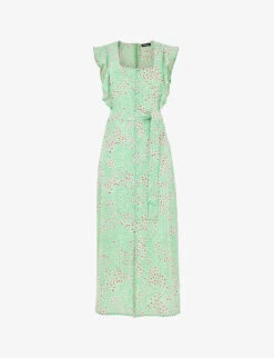 Whistles Sophie Daisy Meadow Floral-print Woven Midi Dress