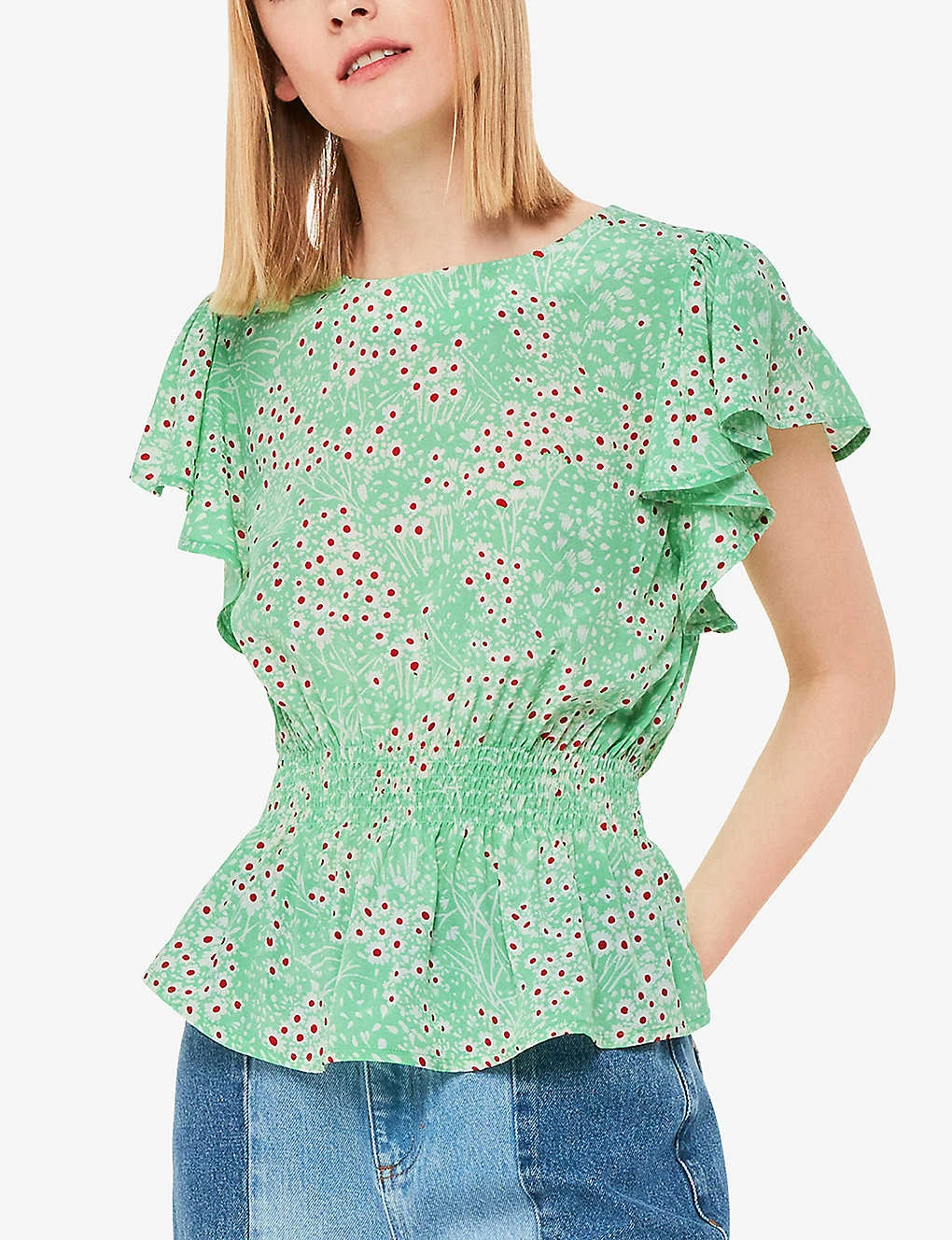 Whistles Daisy Meadow Frill-sleeve Woven Top 3 Whistles Daisy Meadow Frill-sleeve Woven Top - Image 3