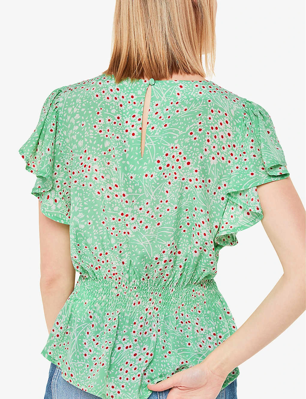 Whistles Daisy Meadow Frill-sleeve Woven Top 4 Whistles Daisy Meadow Frill-sleeve Woven Top - Image 4
