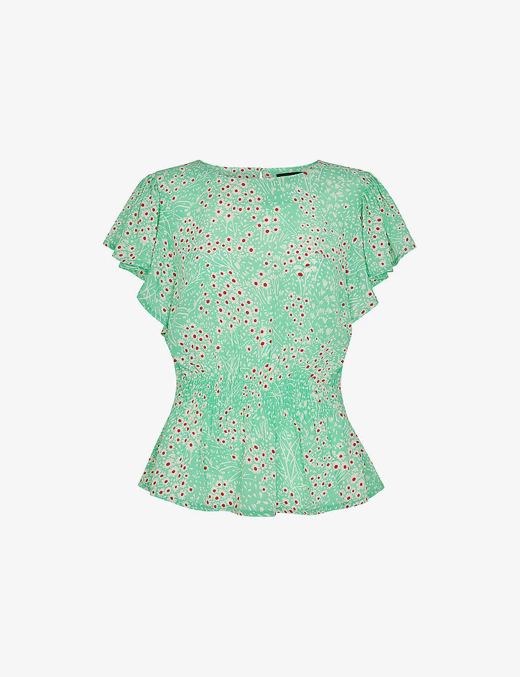 Whistles Daisy Meadow Frill-sleeve Woven Top 1 Whistles Daisy Meadow Frill-sleeve Woven Top