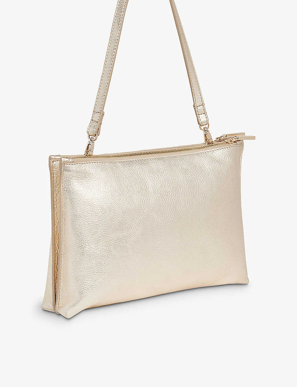 Whistles Rae Metallic-leather Clutch Bag 3 Whistles Rae Metallic-leather Clutch Bag - Image 3