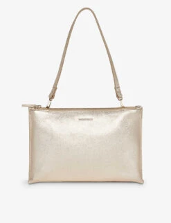 Whistles Rae Metallic-leather Clutch Bag