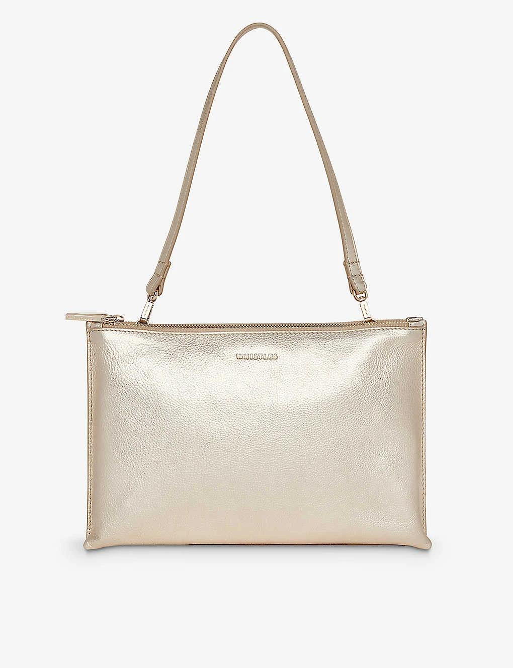 Whistles Rae Metallic-leather Clutch Bag 1 Whistles Rae Metallic-leather Clutch Bag