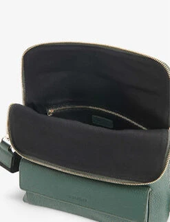Whistles Vida Flap-over Grained-leather Crossbody Bag 8 Whistles Vida Flap-over Grained-leather Crossbody Bag -The Fashion Shop R04186845 DARKGREEN ALT03