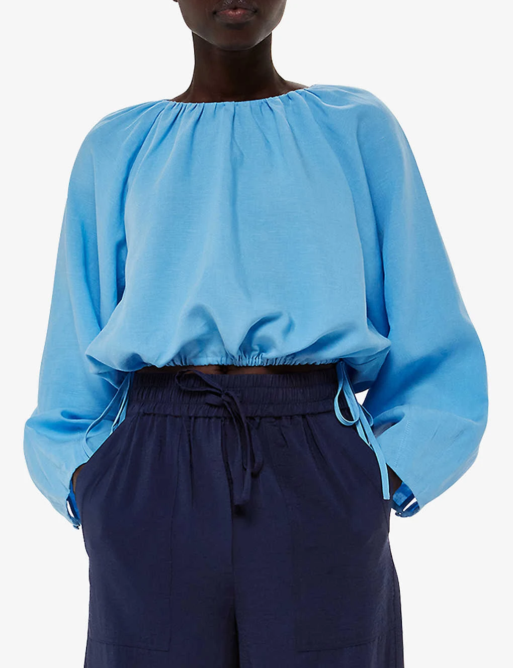 Whistles Nicola Carrot-leg High-rise LENZING™ Viscose-blend Trousers 3 Whistles Nicola Carrot-leg High-rise LENZING™ Viscose-blend Trousers - Image 3