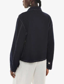 Whistles Cassie Cargo-pocket Relaxed-fit Cotton Jacket 8 Whistles Cassie Cargo-pocket Relaxed-fit Cotton Jacket -The Fashion Shop R04191516 NAVY ALT03