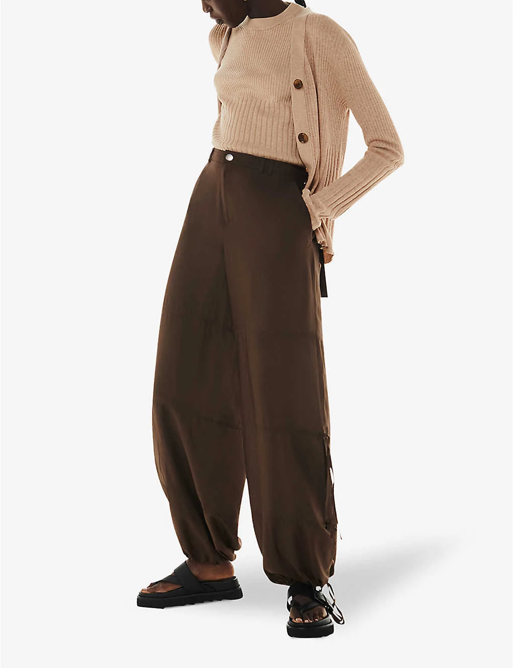 Whistles Ribbed Thick-neck Cropped Cotton-blend Top 2 Whistles Ribbed Thick-neck Cropped Cotton-blend Top - Image 2