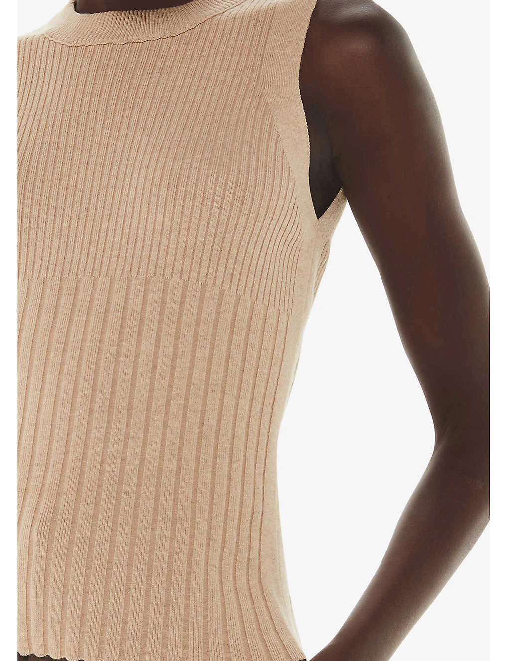 Whistles Ribbed Thick-neck Cropped Cotton-blend Top 5 Whistles Ribbed Thick-neck Cropped Cotton-blend Top - Image 5