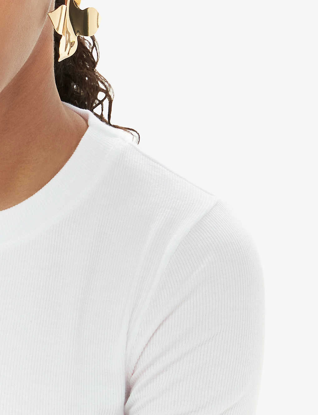 Whistles Essential Crew-neck Ribbed Stretch-woven T-shirt 5 Whistles Essential Crew-neck Ribbed Stretch-woven T-shirt - Image 5
