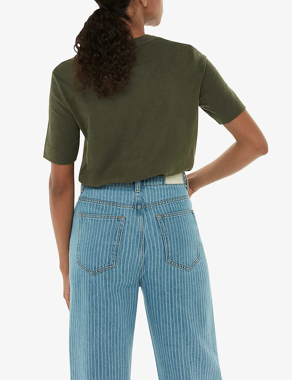 Whistles Rosa Double-trim Regular-fit Cotton T-shirt 4 Whistles Rosa Double-trim Regular-fit Cotton T-shirt - Image 4