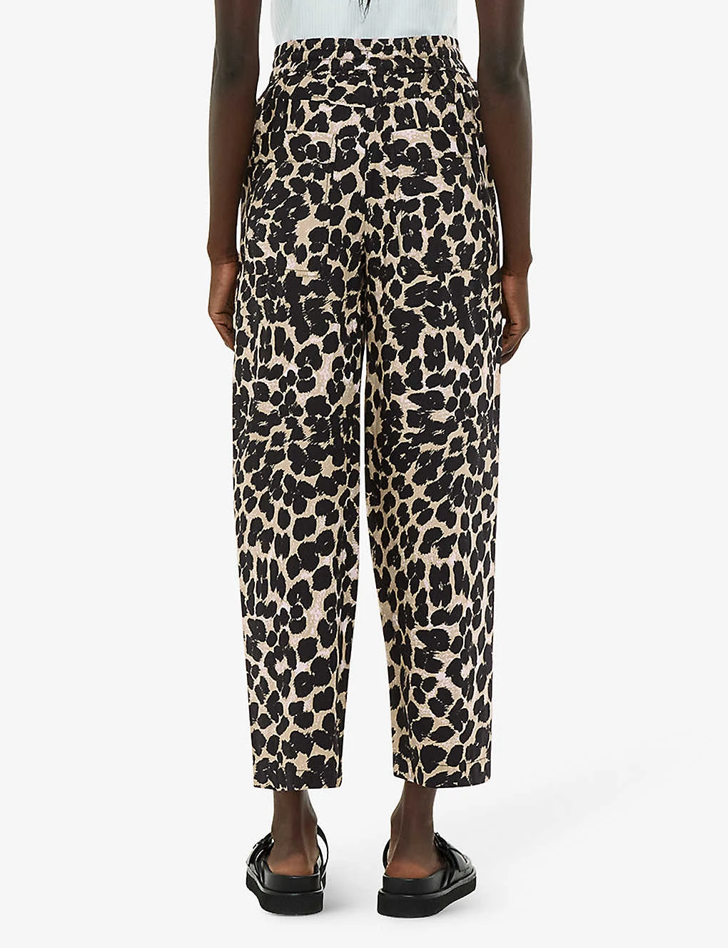 Whistles Leopard-print Elasticated-waist Cotton Trousers 3 Whistles Leopard-print Elasticated-waist Cotton Trousers - Image 3