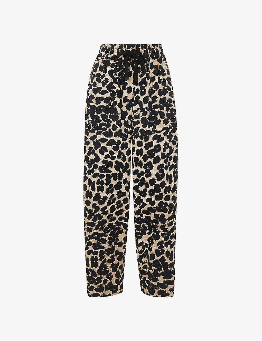 Whistles Leopard-print Elasticated-waist Cotton Trousers 1 Whistles Leopard-print Elasticated-waist Cotton Trousers