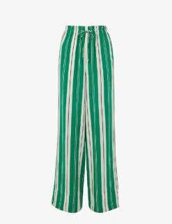 Whistles Bridget Stripe-pattern Maxi-length Woven Trousers