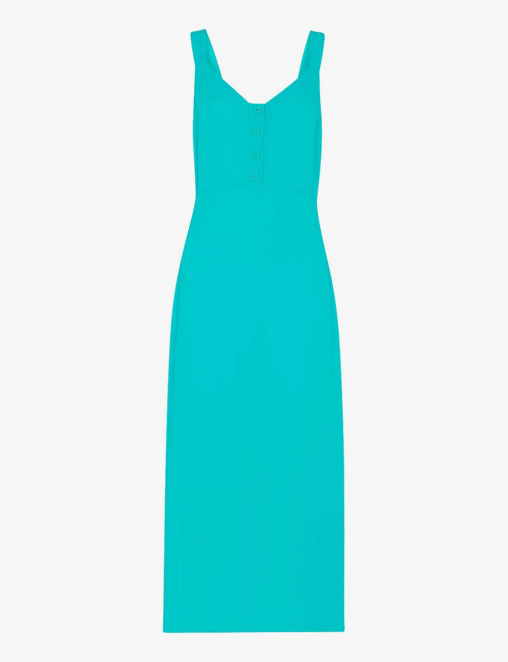 Whistles Andie Button-through Shirred-back Woven Midi Dress 1 Whistles Andie Button-through Shirred-back Woven Midi Dress