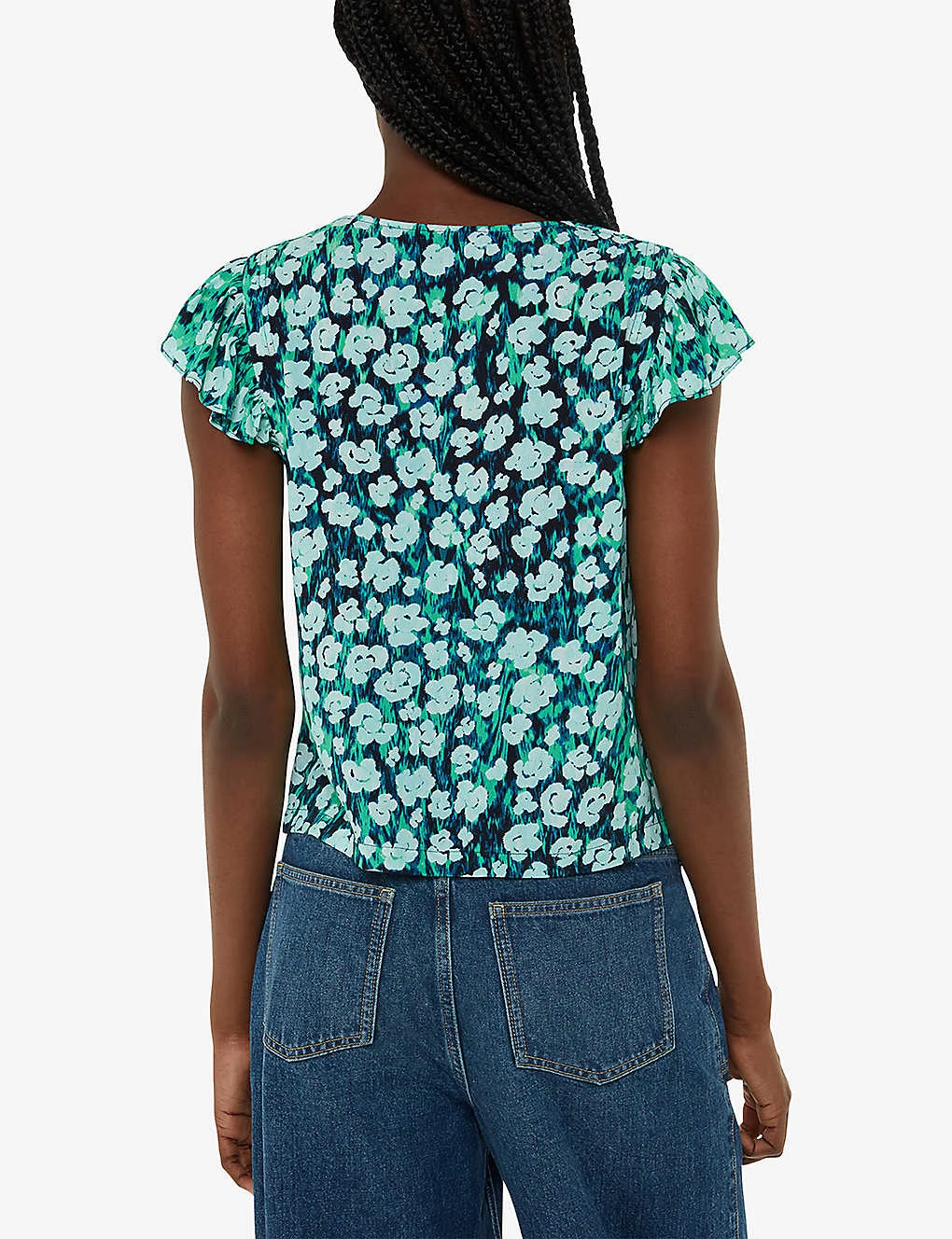 Whistles Floral-print Ruffle-sleeve Woven Top 4 Whistles Floral-print Ruffle-sleeve Woven Top - Image 4
