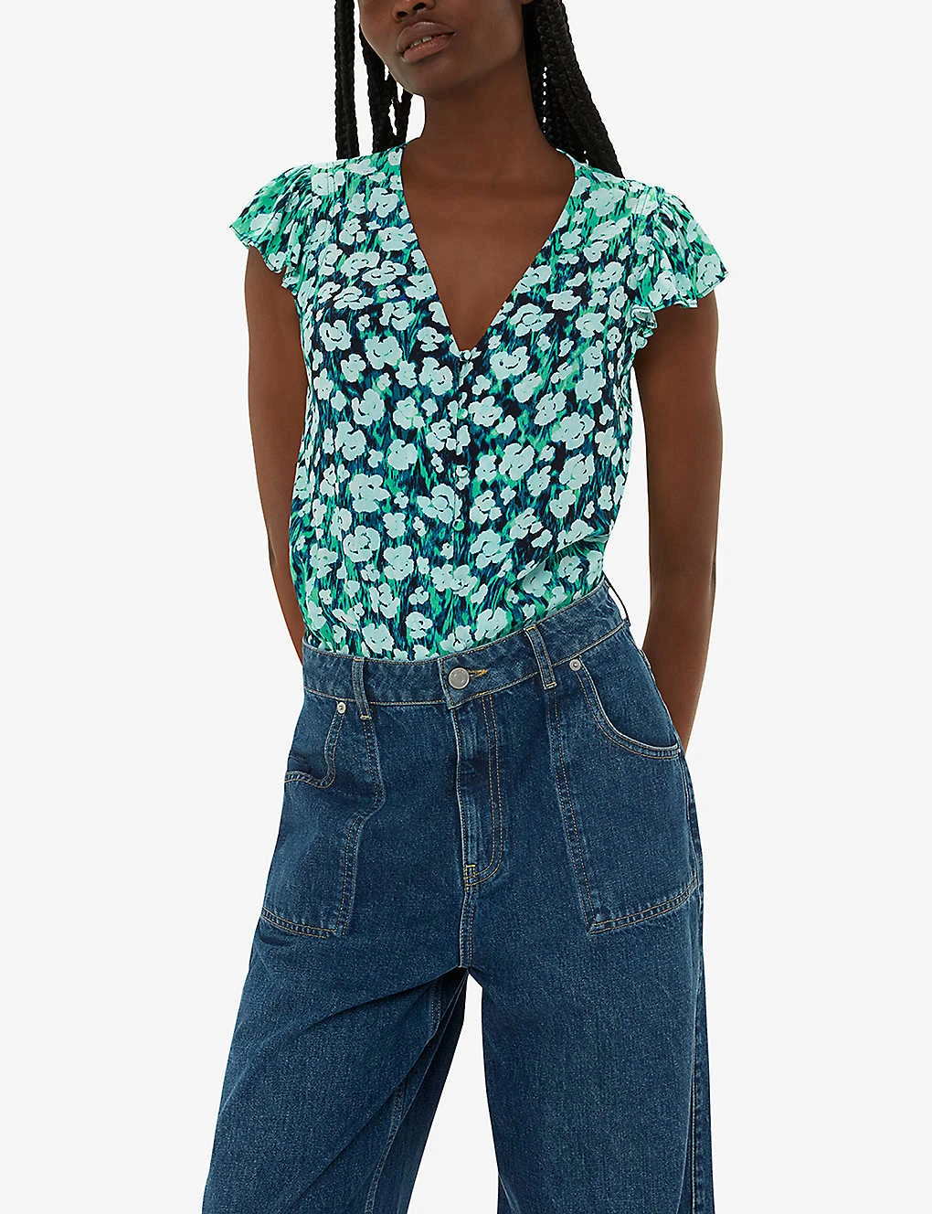 Whistles Floral-print Ruffle-sleeve Woven Top 5 Whistles Floral-print Ruffle-sleeve Woven Top - Image 5