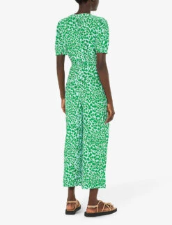 Whistles Smooth Leopard-print Puff-sleeve Woven Jumpsuit 7 Whistles Smooth Leopard-print Puff-sleeve Woven Jumpsuit -The Fashion Shop R04201829 MULTICOLOURED ALT02