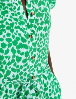 Whistles Smooth Leopard-print Puff-sleeve Woven Jumpsuit 9 Whistles Smooth Leopard-print Puff-sleeve Woven Jumpsuit -The Fashion Shop R04201829 MULTICOLOURED ALT04