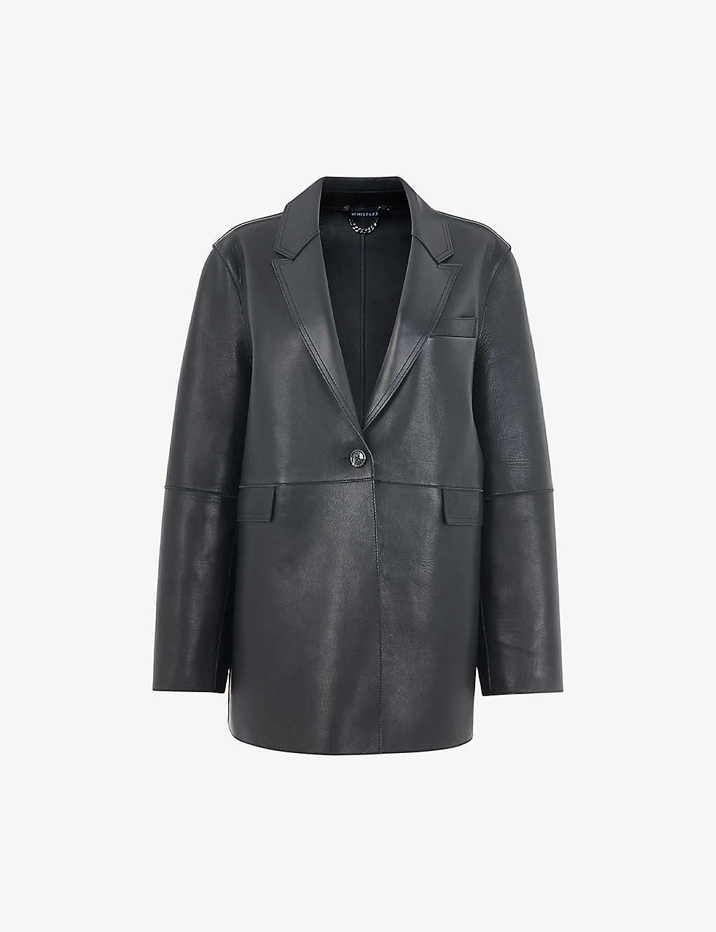 Whistles Katrina Relaxed-fit Leather Blazer 1 Whistles Katrina Relaxed-fit Leather Blazer