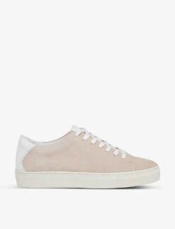 Whistles Raife Logo-embossed Suede Low-top Trainers