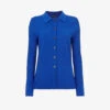 Whistles Collared Long-sleeve Ribbed Stretch-knit Shirt