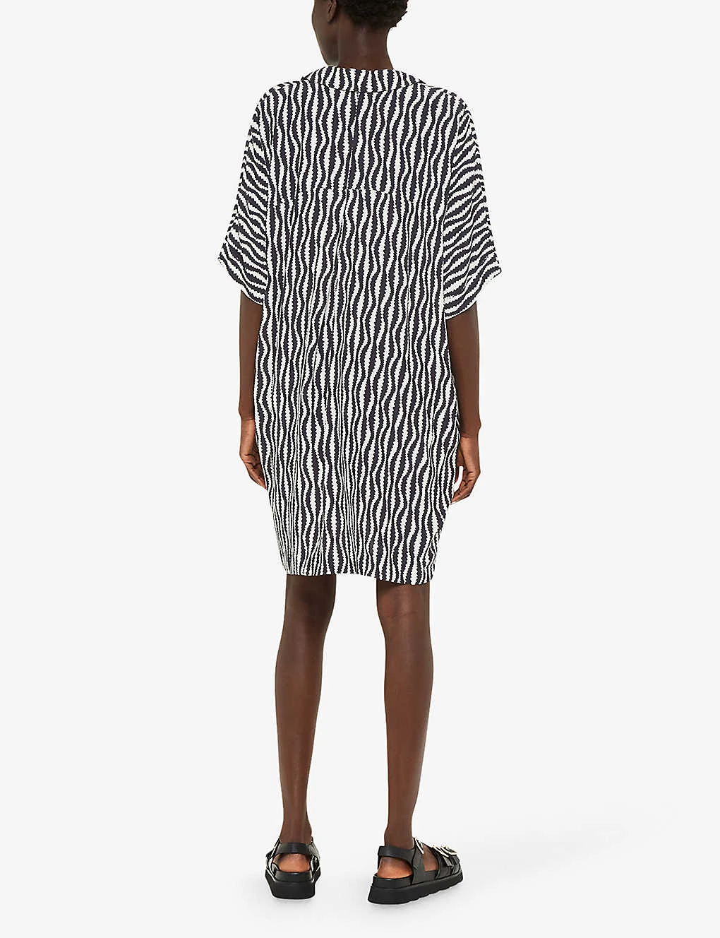 Whistles Melanie Graphic-print Relaxed-fit Woven Mini Dress 4 Whistles Melanie Graphic-print Relaxed-fit Woven Mini Dress - Image 4