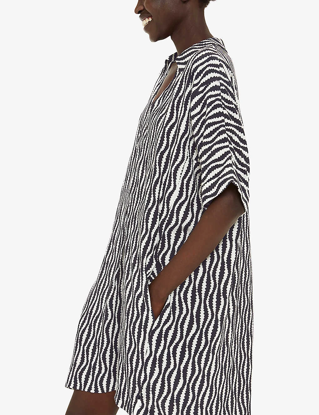 Whistles Melanie Graphic-print Relaxed-fit Woven Mini Dress 5 Whistles Melanie Graphic-print Relaxed-fit Woven Mini Dress - Image 5