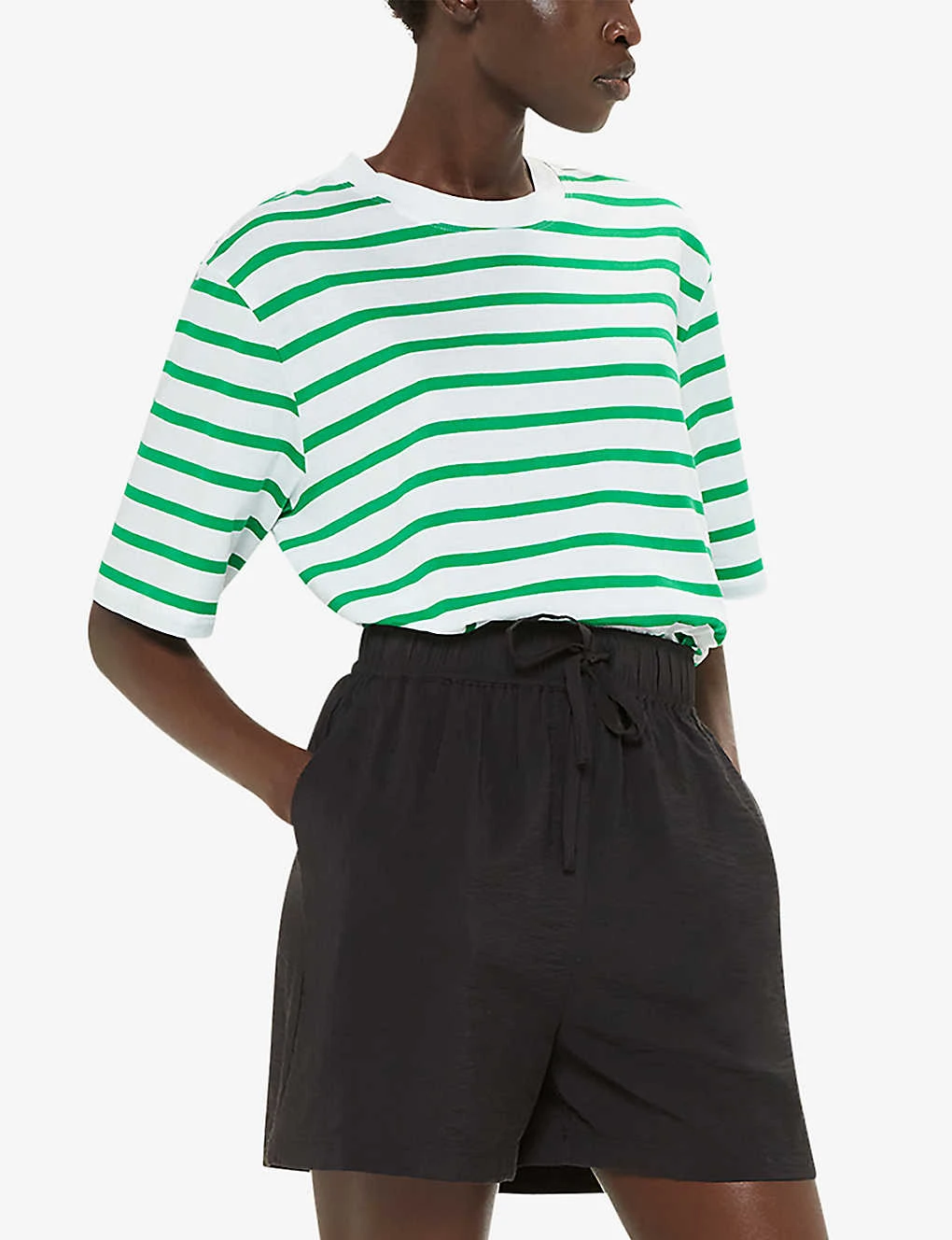 Whistles Stripe-pattern Short-sleeve Cotton T-shirt 5 Whistles Stripe-pattern Short-sleeve Cotton T-shirt - Image 5