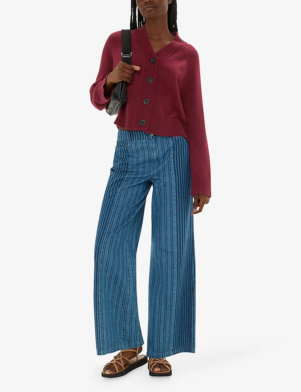 Whistles Ribbed Long-sleeve Relaxed-fit Cotton Cardigan 2 Whistles Ribbed Long-sleeve Relaxed-fit Cotton Cardigan - Image 2