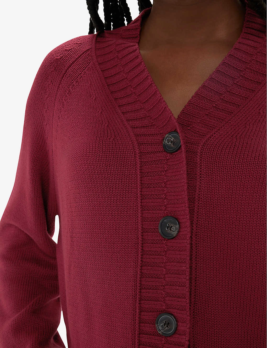 Whistles Ribbed Long-sleeve Relaxed-fit Cotton Cardigan 5 Whistles Ribbed Long-sleeve Relaxed-fit Cotton Cardigan - Image 5