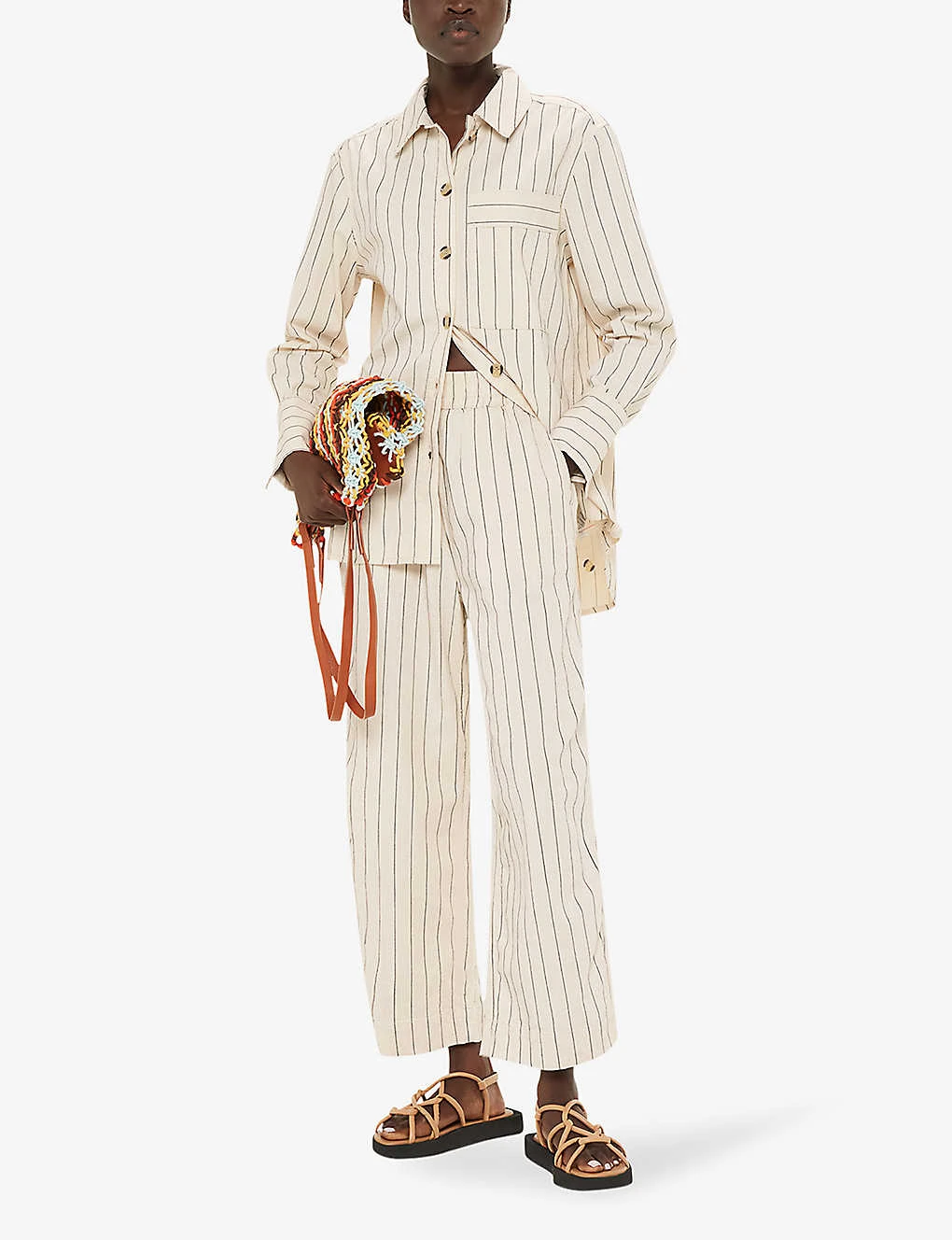 Whistles Kwammie Striped Stretch-cotton Overshirt 2 Whistles Kwammie Striped Stretch-cotton Overshirt - Image 2