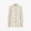 Whistles Kwammie Striped Stretch-cotton Overshirt